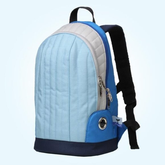 big blue backpack